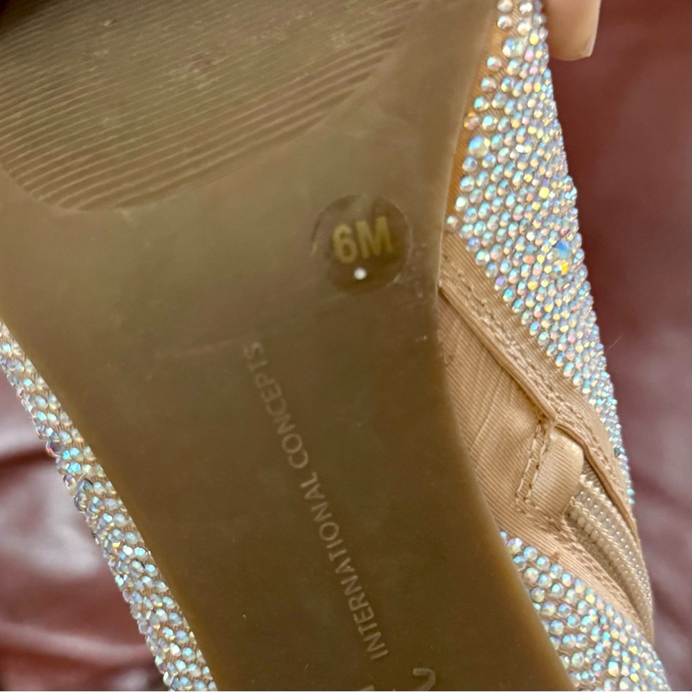 INC International Concepts Sparkling Rhinestone Heeled Boots - Picture 11 of 13